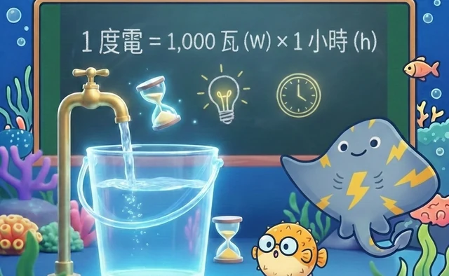 一度電是什麼？讓我們用「水桶比喻」秒懂家電耗電量！文章封面