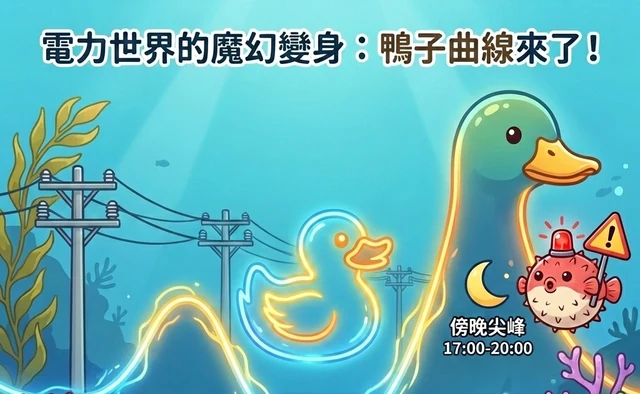 「鴨子曲線」是什麼？電力研究員爸爸教你用「登山客」比喻，簡單看懂臺灣電力的挑戰！文章封面